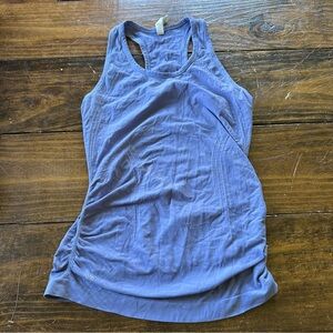 Athleta Purple Fitted Ribbed Sleeveless Tank Top